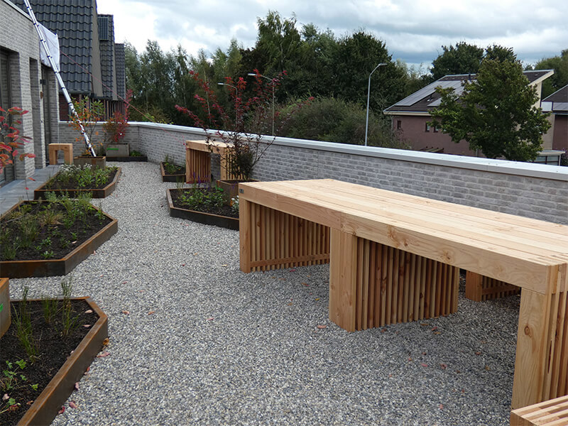 Tuin nieuwe appartementen Brummen